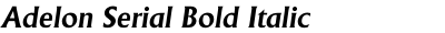 Adelon Serial Bold Italic